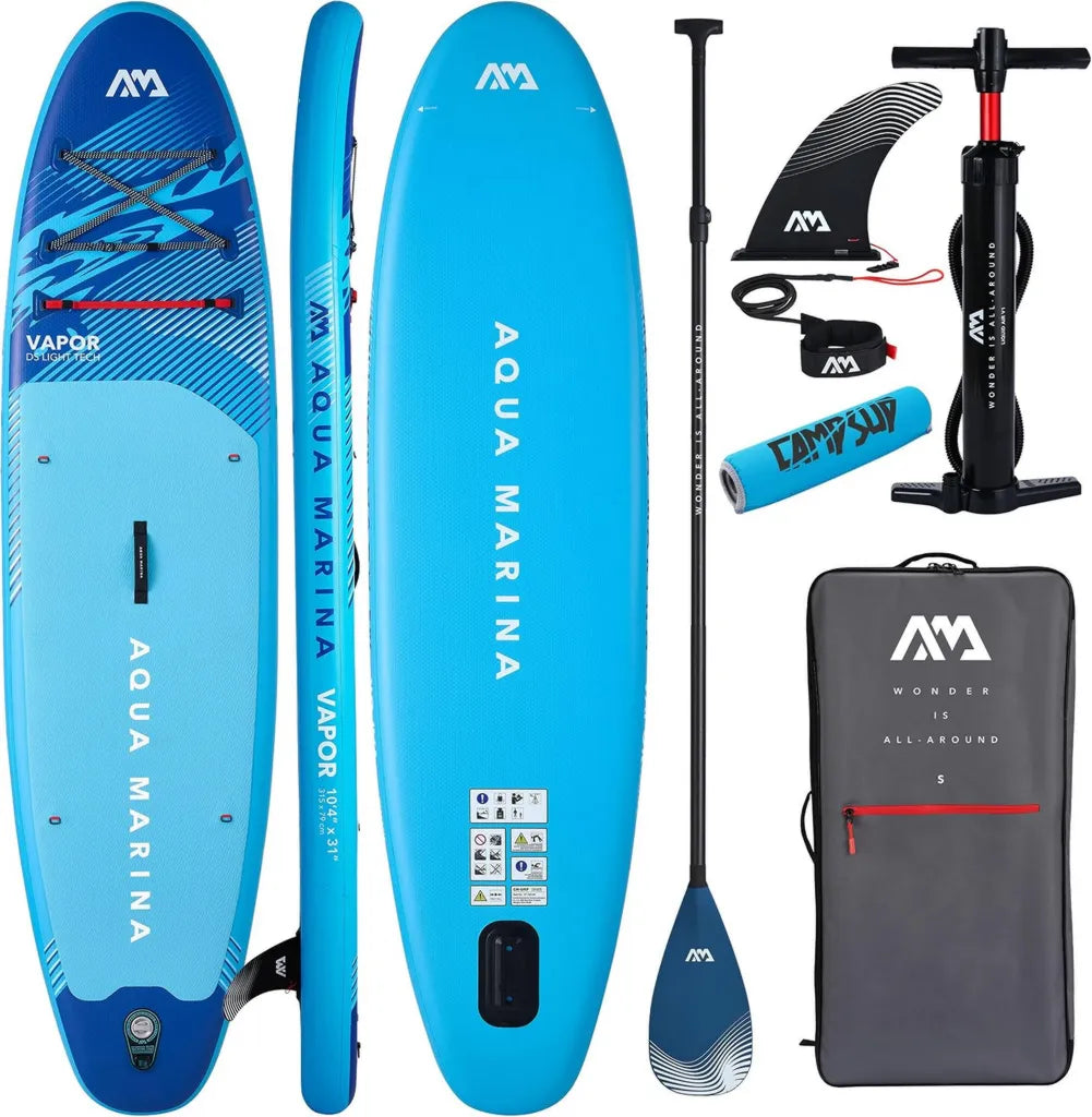 Planche de SUP Gonflable pour D¨¦butants Aqua Marina Vapor 2026 - Kit Complet ¨¦dition Limit¨¦e - Bleu