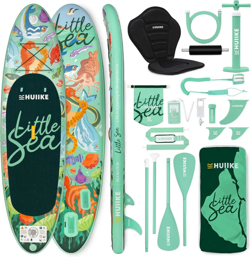 Planche de Paddle Gonflable pour Adulte avec Accessoires, Stabilit¨¦ et R¨¦sistance Sup¨¦rieures, Convertible en Kayak, 305-365 cm, Charge 130-170 kg
