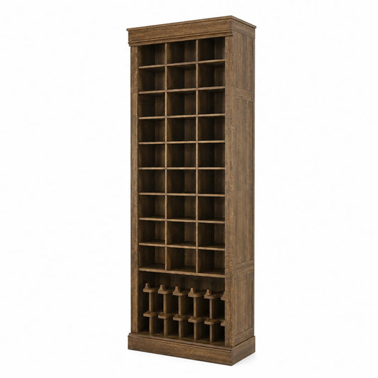 Étagère à vin en bois avec 54 compartiments Marron