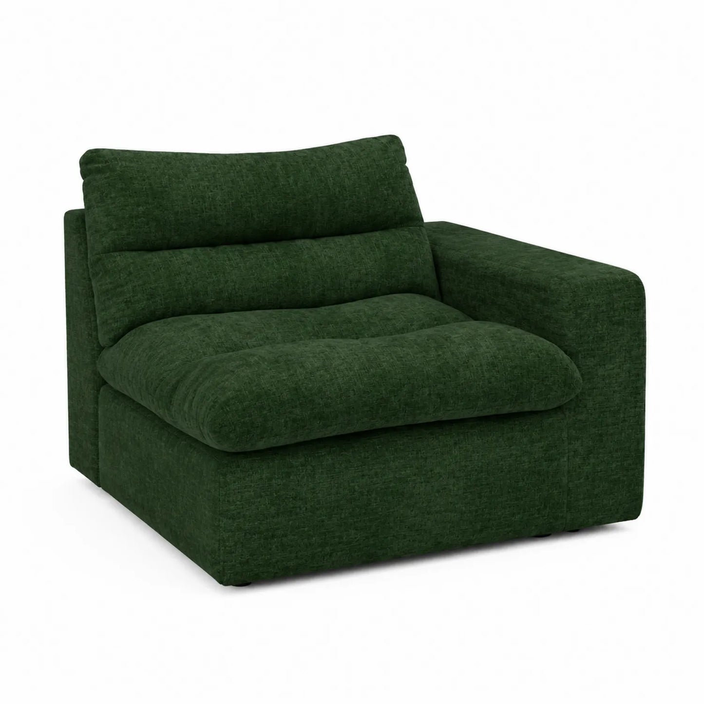 Fauteuil modulaire en tissu polyester vert 90x90x70 cm