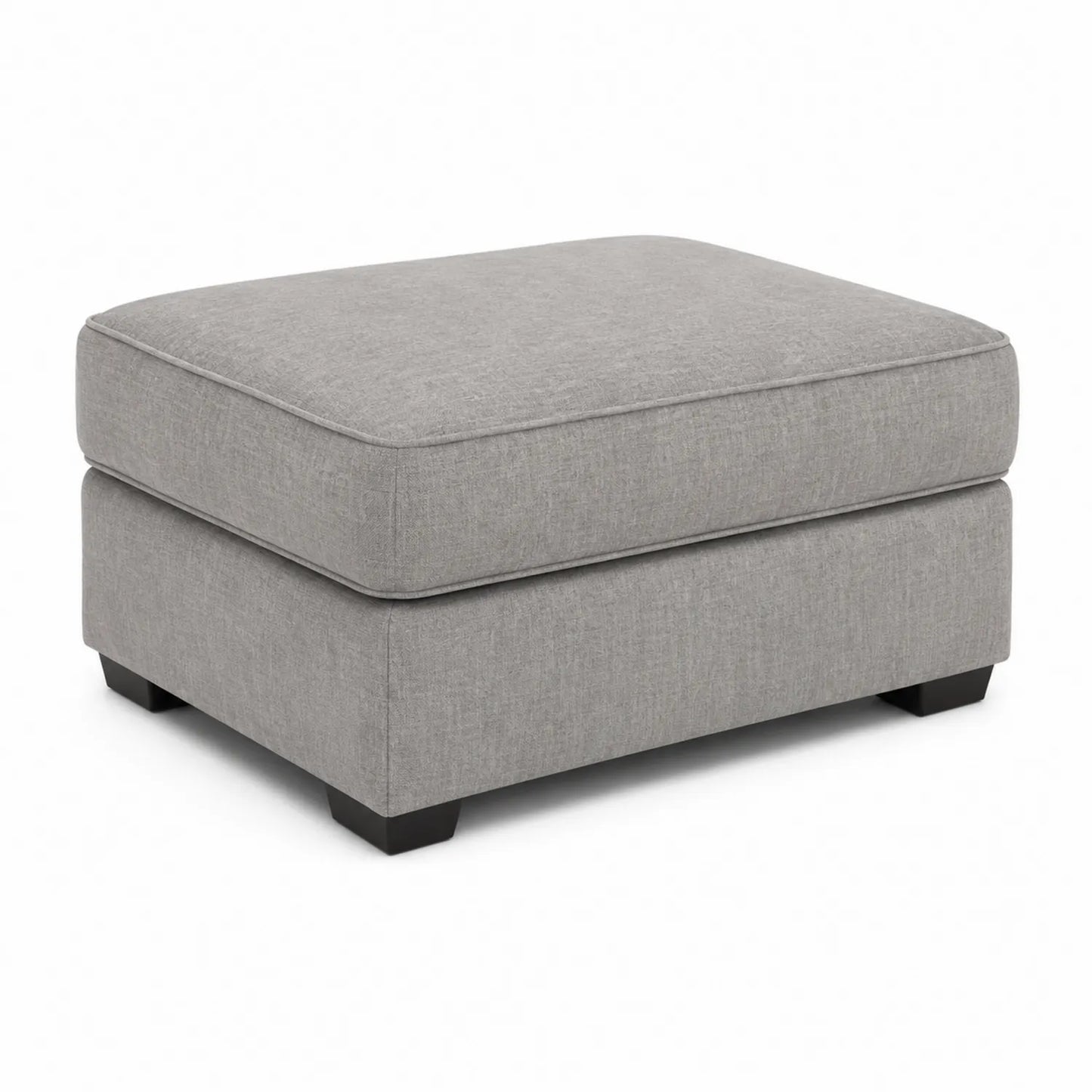 Pouf en tissu gris 80x60x45 cm