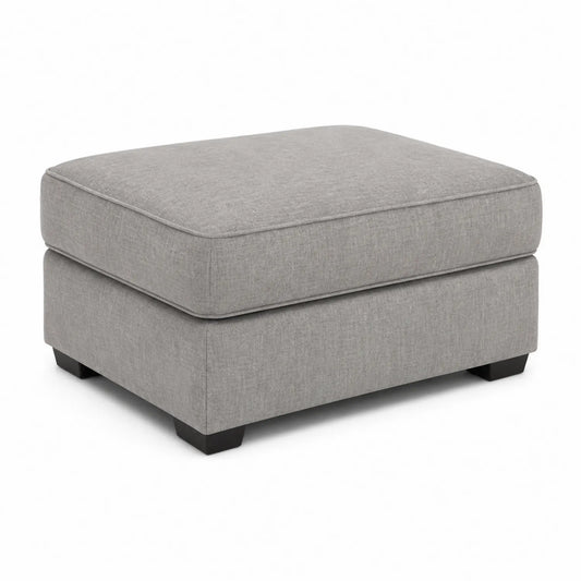 Pouf en tissu gris 80x60x45 cm