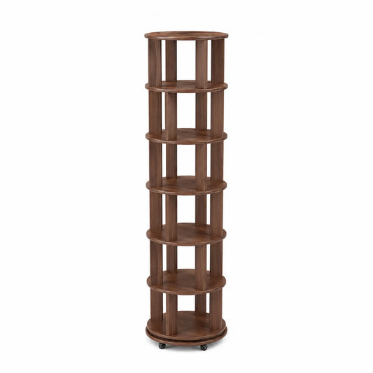 Étagère pivotante en bois d'ingénierie 6 étages