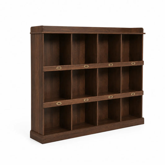 Bibliothèque en bois marron 180x40x160cm
