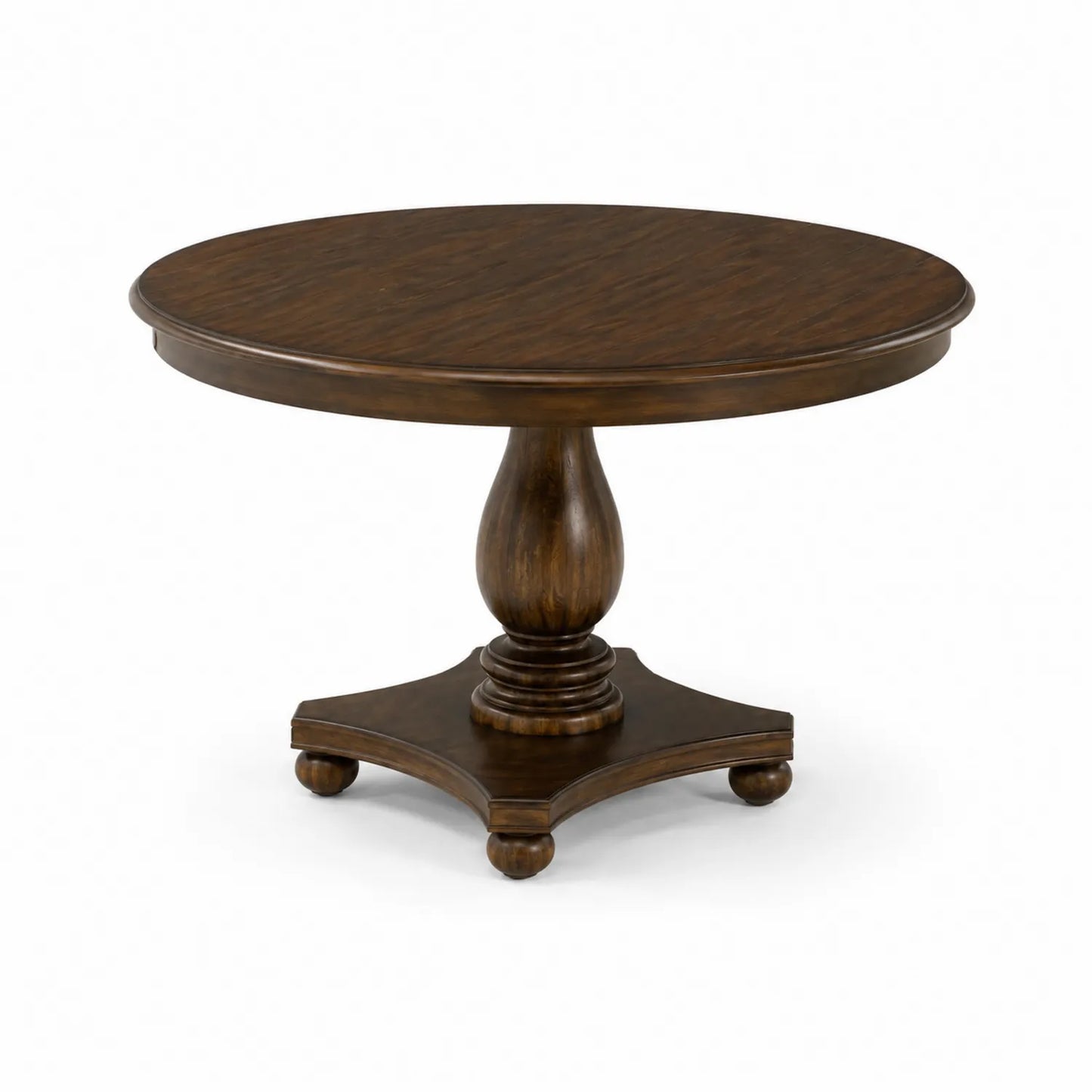 Table ronde en bois massif Marron 120 cm