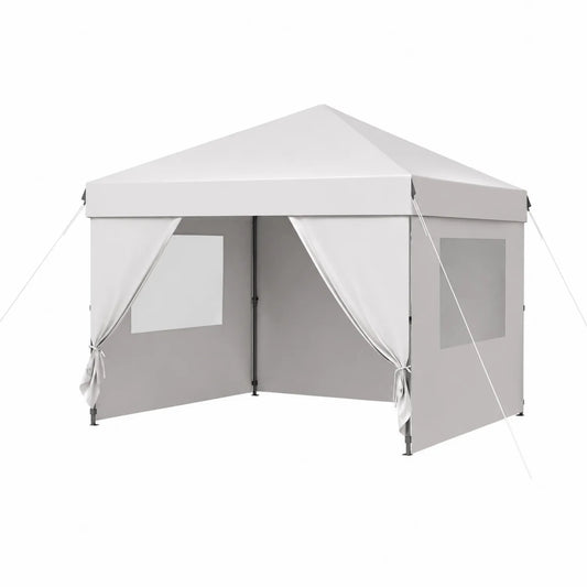 Tente de Jardin Portable 3x3m en Polyester Gris