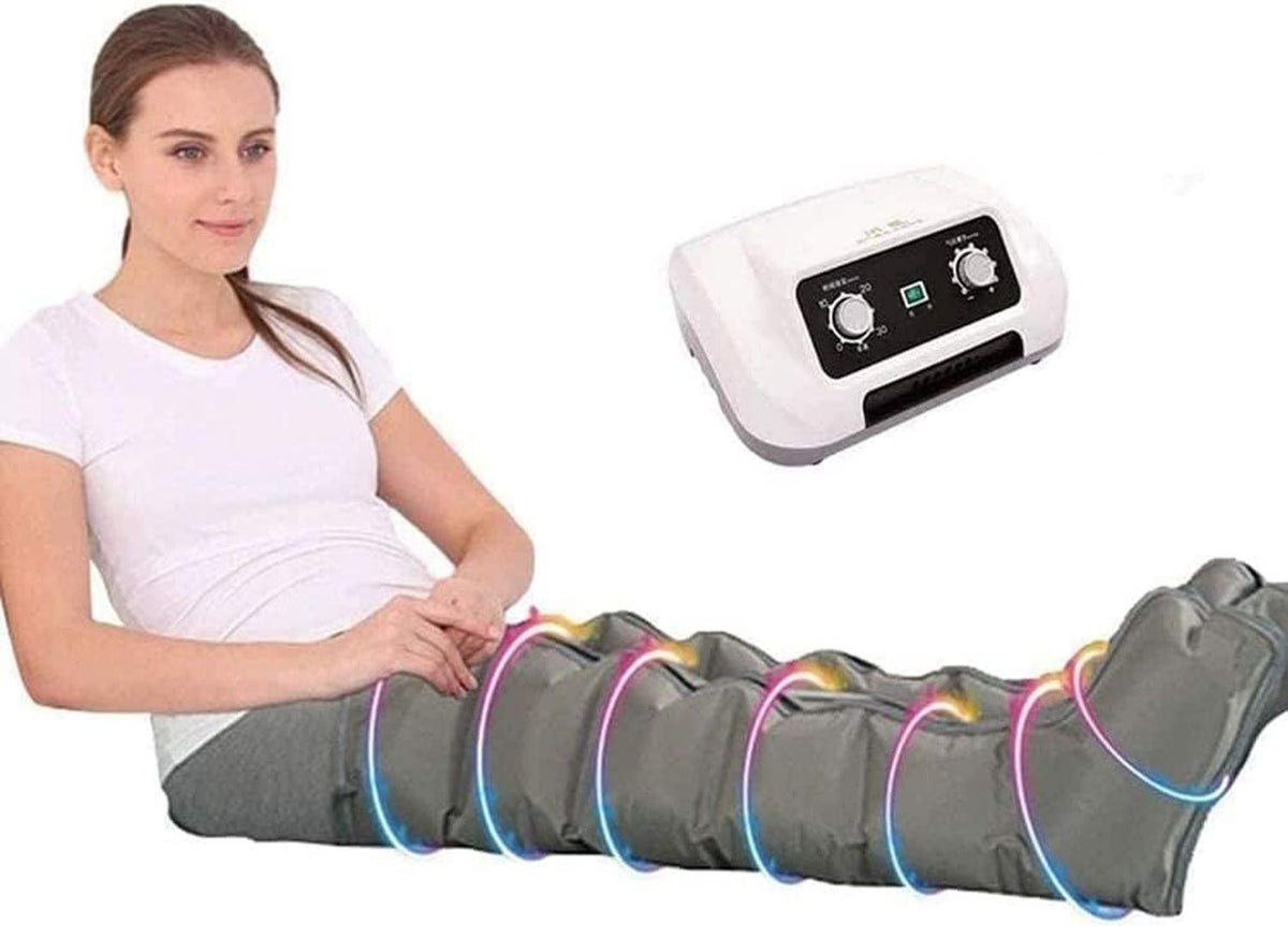 Appareil de massage: massage par compression d'air, pour pieds et jambes, format portable, 6 Chambre