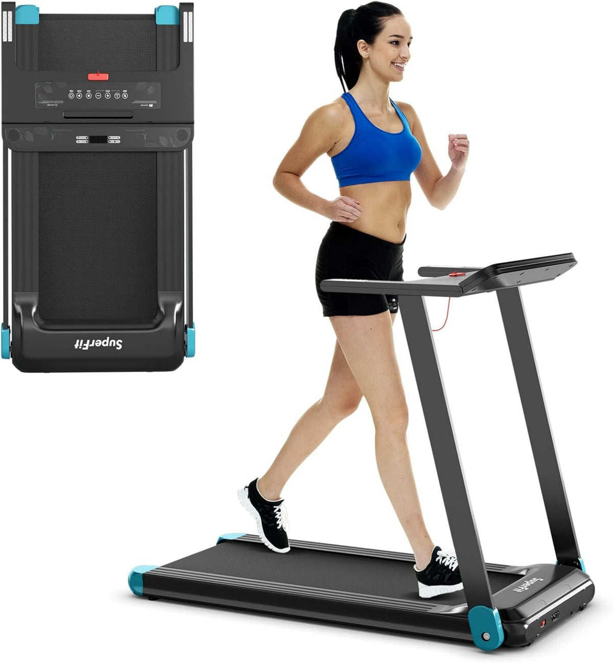 COSTWAY Enceinte audio: pliable, commande via application, connexion Bluetooth, avec ¨¦cran, 550 W, 12 KM/H, 12 Programmes