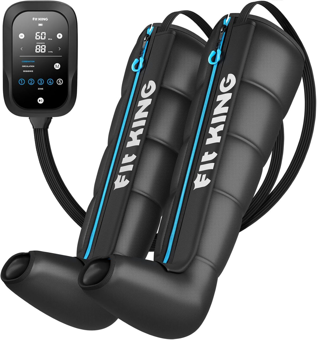 FIT KING Bottes de pressoth¨¦rapie: rechargeable, avec ¨¦cran, ¨¦cran tactile