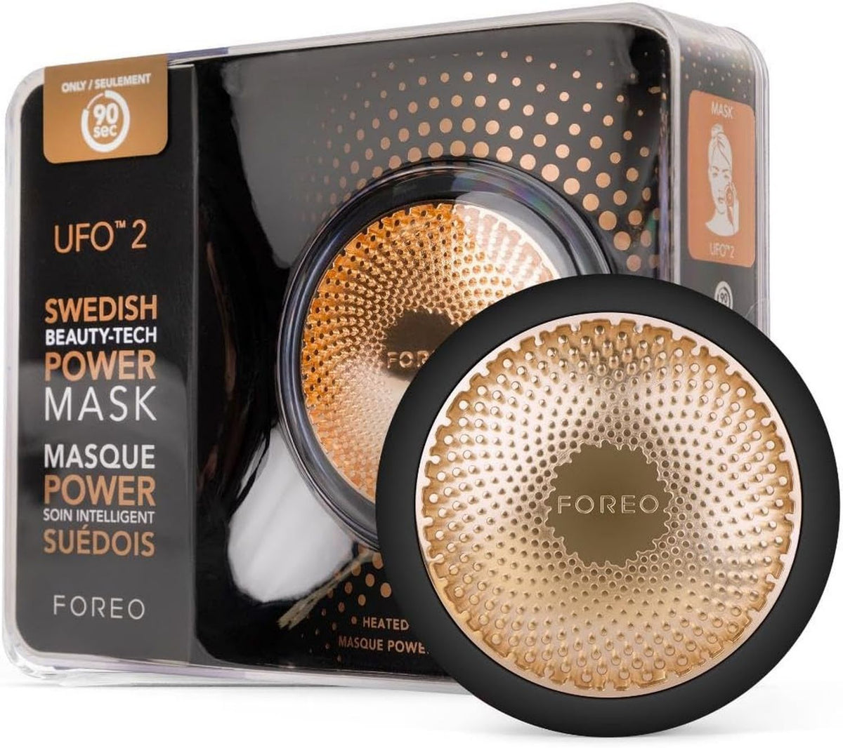 Foreo Ufo 2 Masque Led Visage: affichage LED, noir