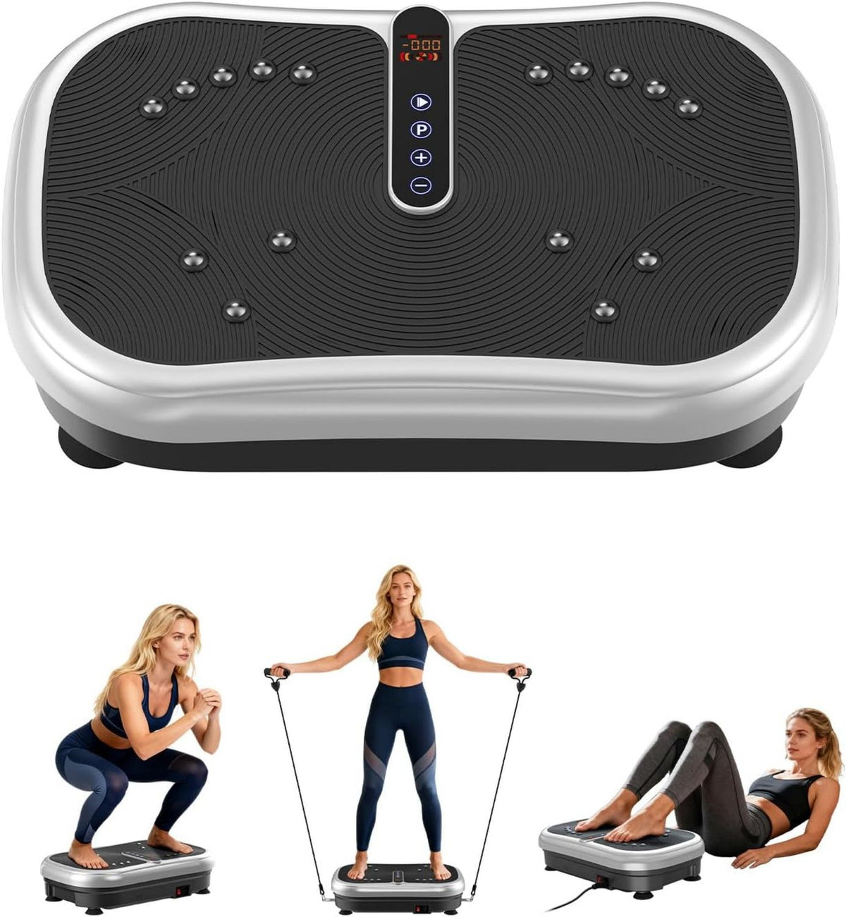 Plateforme vibrante ¨C avec t¨¦l¨¦commande, 200W, 120 kg, 120 Niveau x