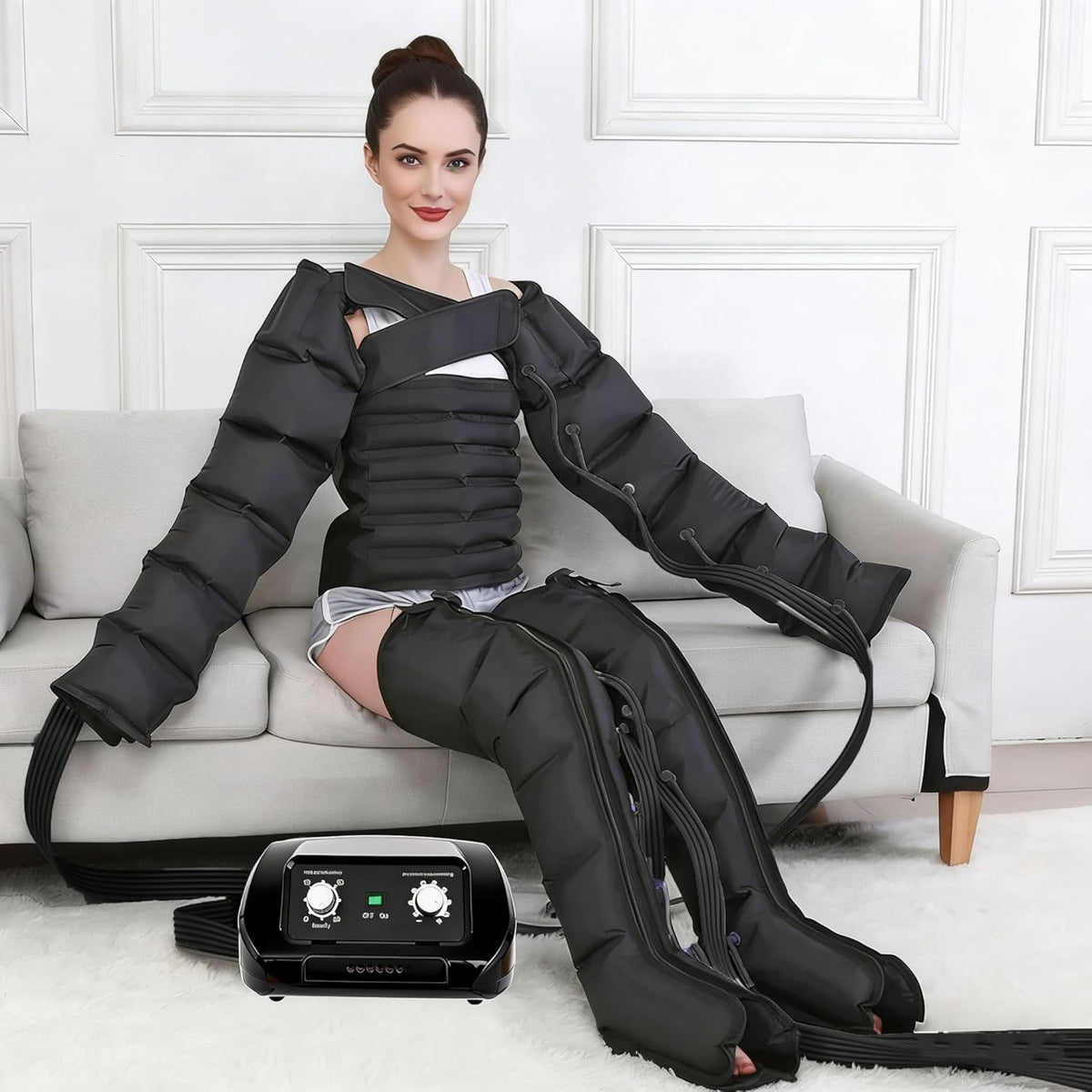 Bottes de pressoth¨¦rapie: massage par compression d'air, pour pieds et jambes, Pressoth¨¦rapie ¨¤ 6 cavit¨¦s