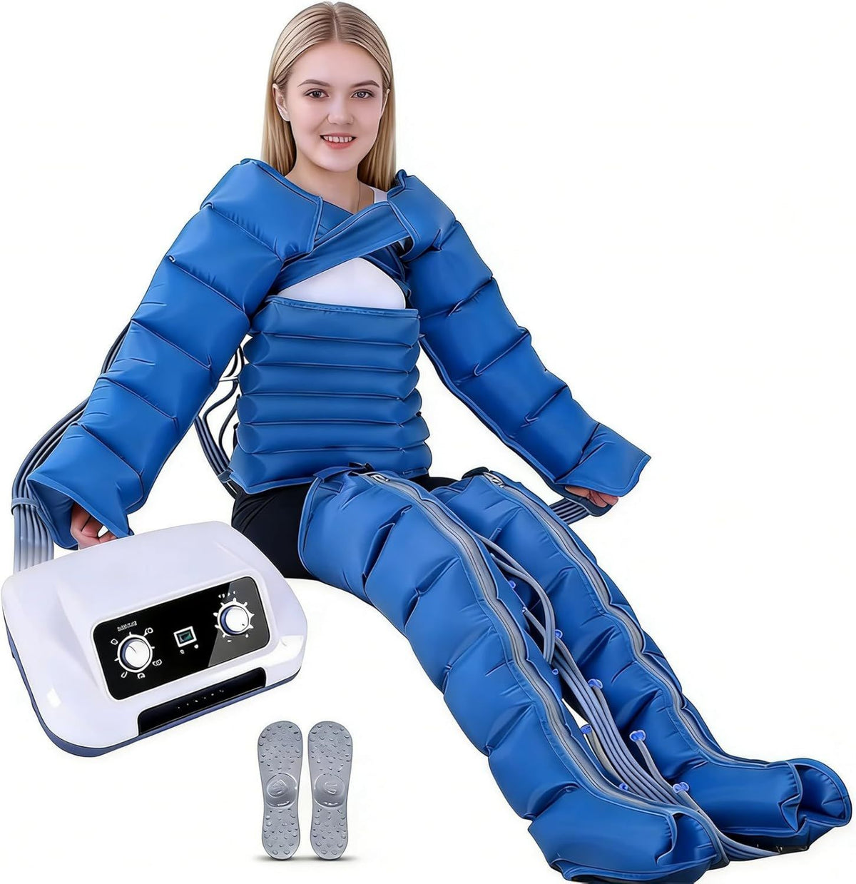 Bottes de pressoth¨¦rapie: massage par compression d'air, 6 chambres