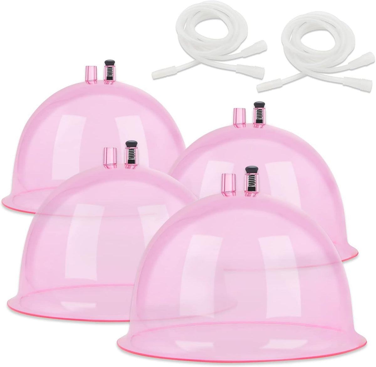 weiwei Lot de 2 ventouses de th¨¦rapie sous vide XL ¨C XL 180, base ¨¤ ventouses, 3 cm, 180 ml, 210 ml, rose