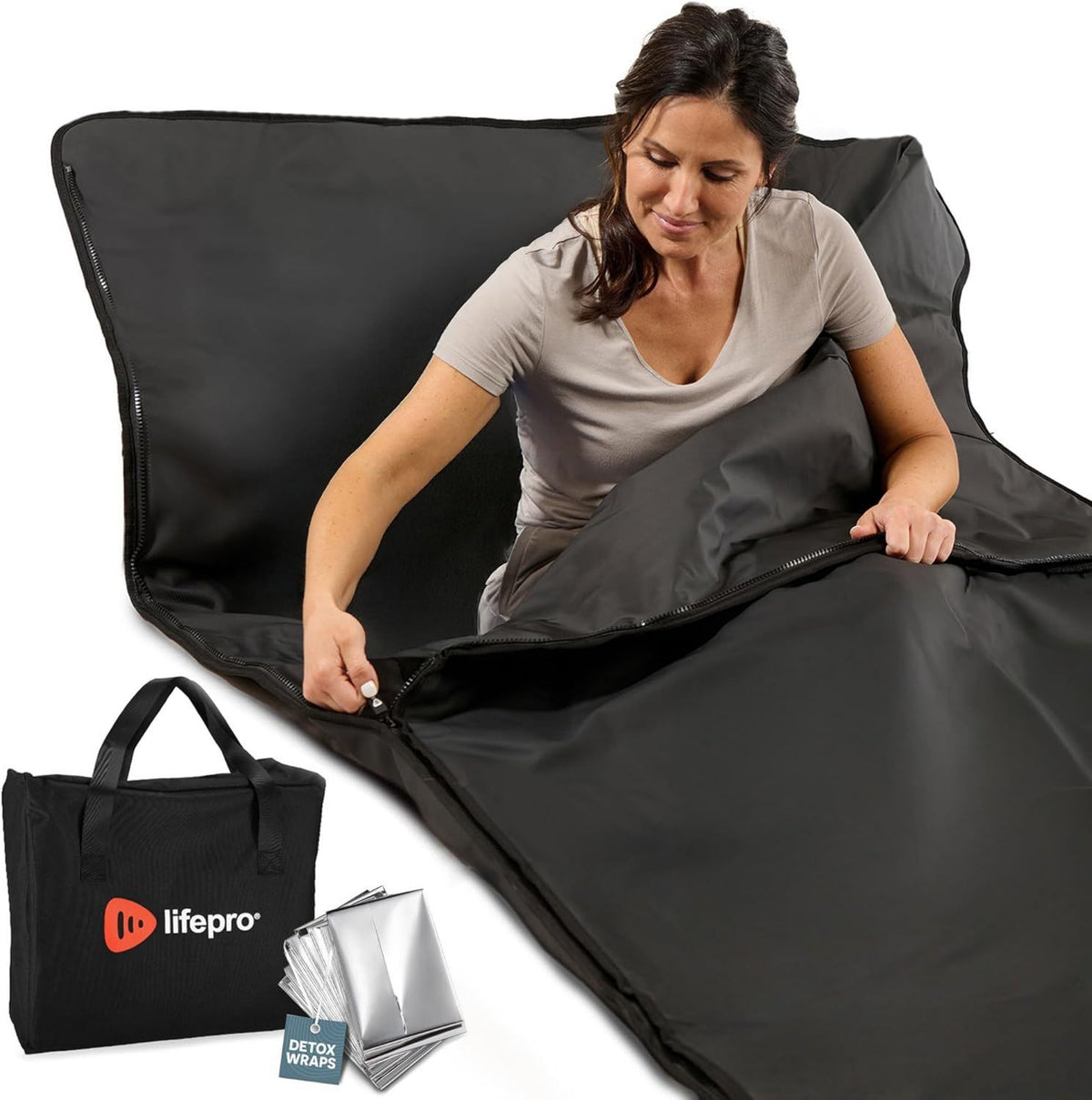 LifePro Couverture de sauna infrarouge: infrarouge lointain, format portable, 80 ¡ãC