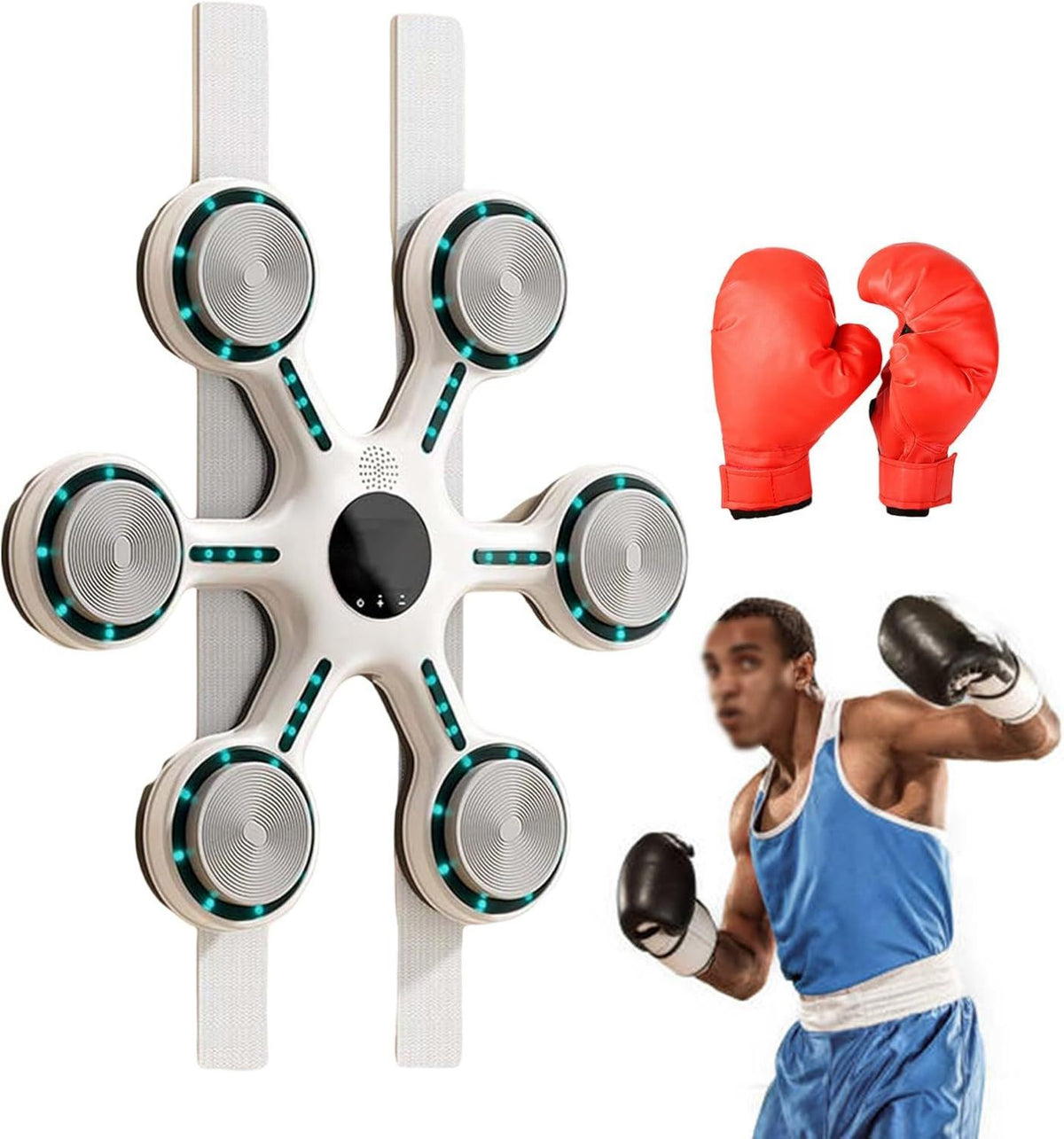 Machine de boxe musicale ¨C montage mural, avec gants de boxe
