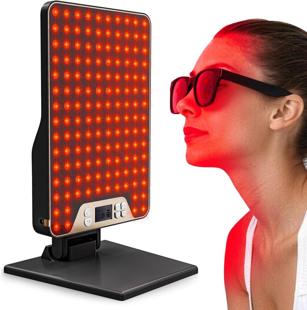 Appareil de luminoth¨¦rapie rouge - affichage LED, noir